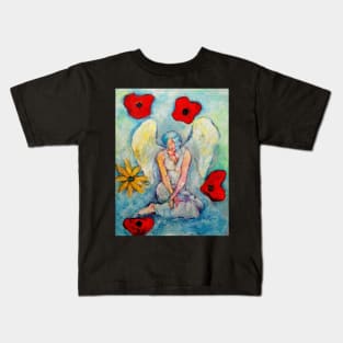 Celine, Angel image part of an Angel oracle card deck - Renate van Nijen Kids T-Shirt